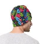 Hawaiian Floral Pattern Print Beanie