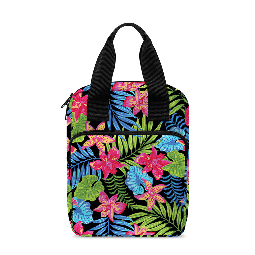 Hawaiian Floral Pattern Print Bible Tote Bag