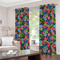 Hawaiian Floral Pattern Print Dimout Grommet Curtains