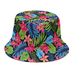 Hawaiian Floral Pattern Print Bucket Hat