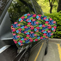 Hawaiian Floral Pattern Print Car Side Mirror Covers