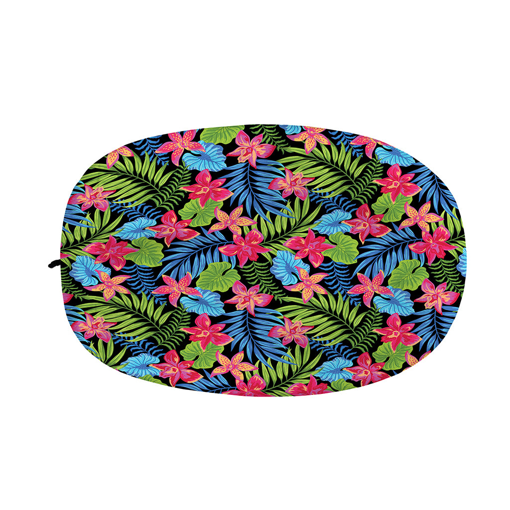 Hawaiian Floral Pattern Print Car Side Mirror Covers