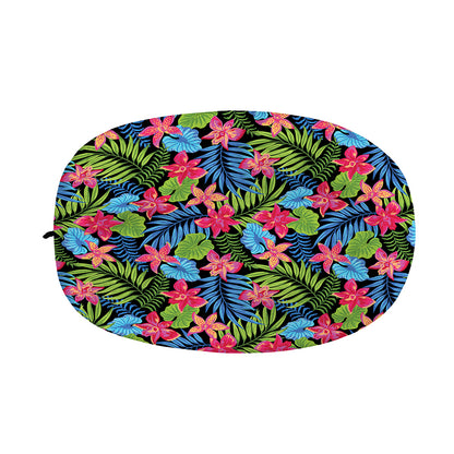 Hawaiian Floral Pattern Print Car Side Mirror Covers