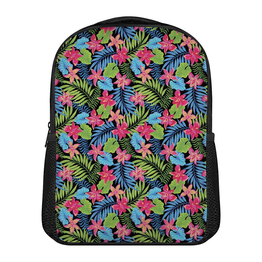Hawaiian Floral Pattern Print Casual Backpack