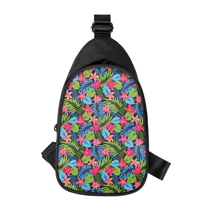Hawaiian Floral Pattern Print Chest Bag
