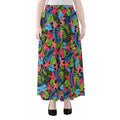 Hawaiian Floral Pattern Print Chiffon Maxi Skirt