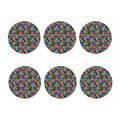 Hawaiian Floral Pattern Print Coaster Set
