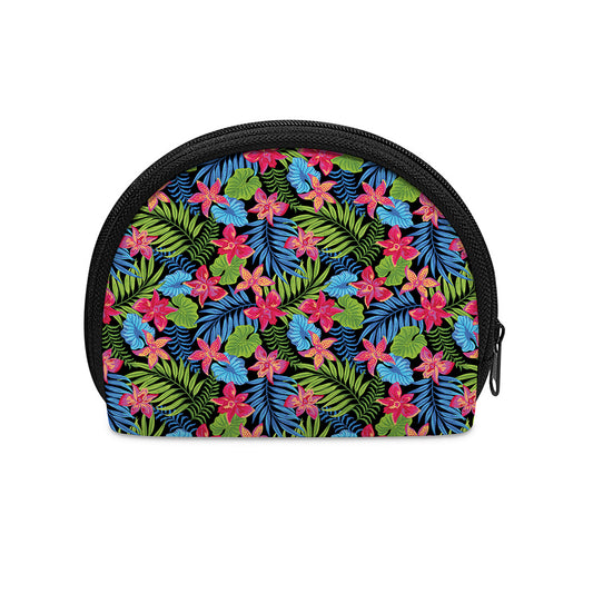 Hawaiian Floral Pattern Print Coin Purse