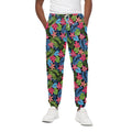 Hawaiian Floral Pattern Print Cotton Sweatpants