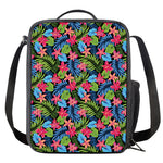 Hawaiian Floral Pattern Print Crossbody Lunch Bag
