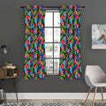 Hawaiian Floral Pattern Print Grommet Curtain Panels