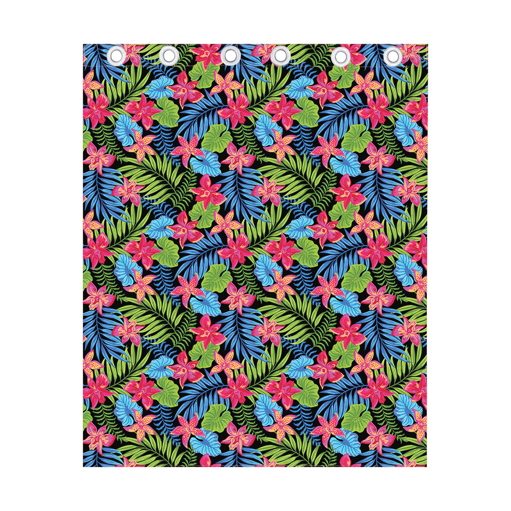 Hawaiian Floral Pattern Print Curtain