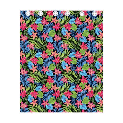 Hawaiian Floral Pattern Print Curtain