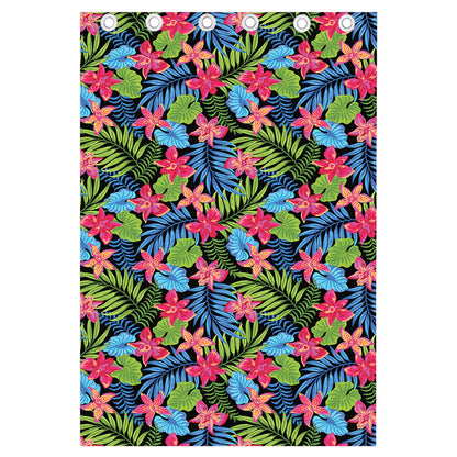 Hawaiian Floral Pattern Print Curtain
