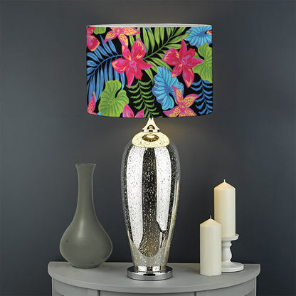 Hawaiian Floral Pattern Print Drum Lamp Shade