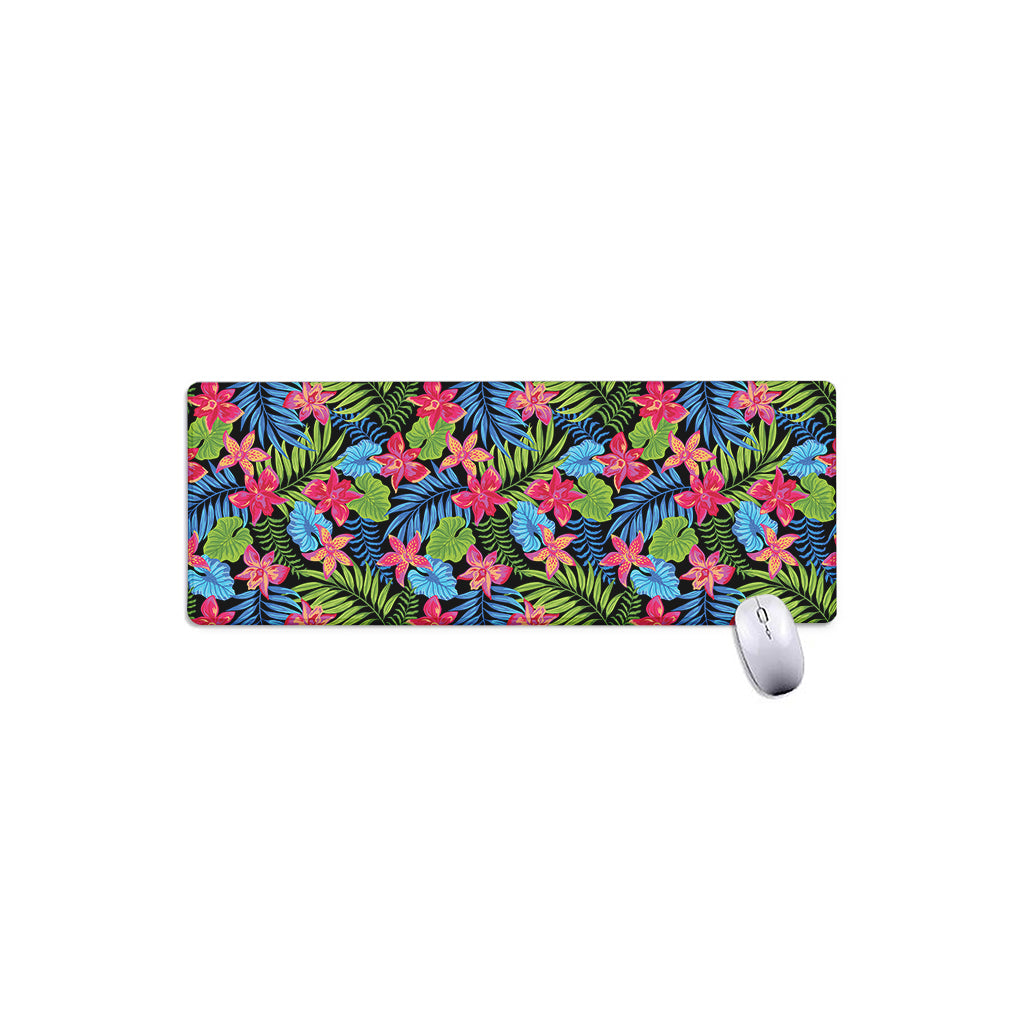 Hawaiian Floral Pattern Print Extended Mouse Pad