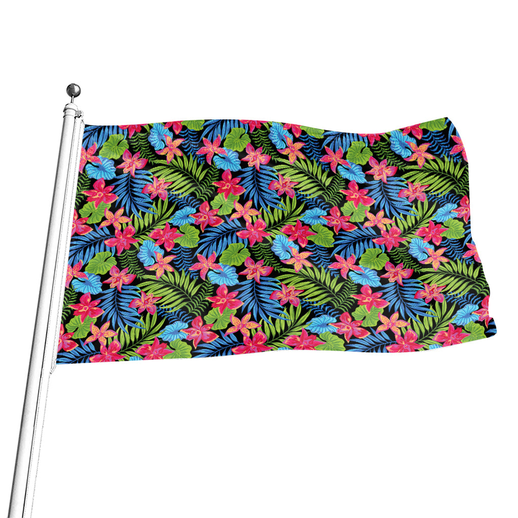 Hawaiian Floral Pattern Print Flag