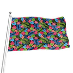 Hawaiian Floral Pattern Print Flag