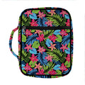 Hawaiian Floral Pattern Print Front Pocket Bible Bag