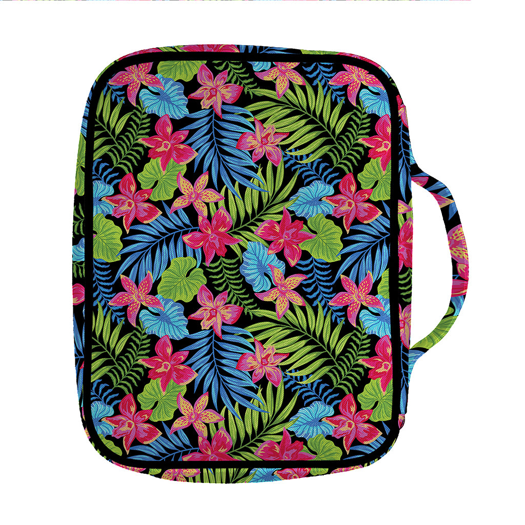 Hawaiian Floral Pattern Print Front Pocket Bible Bag