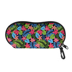 Hawaiian Floral Pattern Print Glasses Case
