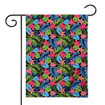 Hawaiian Floral Pattern Print House Flag