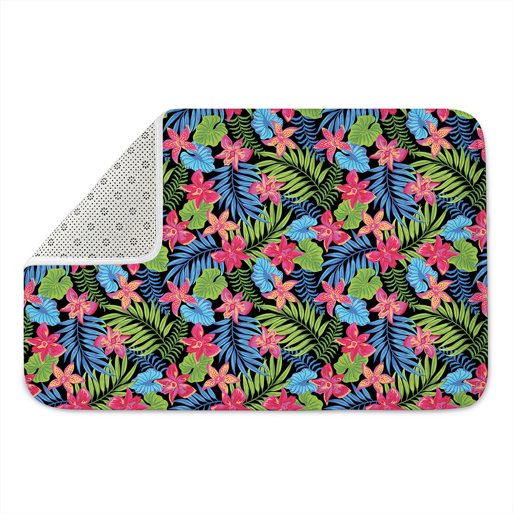 Hawaiian Floral Pattern Print Indoor Door Mat