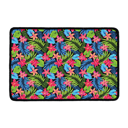 Hawaiian Floral Pattern Print Kitchen Mat