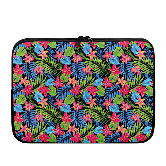 Hawaiian Floral Pattern Print Laptop Sleeve