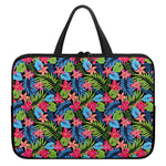 Hawaiian Floral Pattern Print Laptop Sleeve With Handle