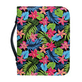 Hawaiian Floral Pattern Print Leather Bible Cover