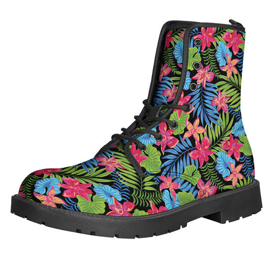 Hawaiian Floral Pattern Print Backpack