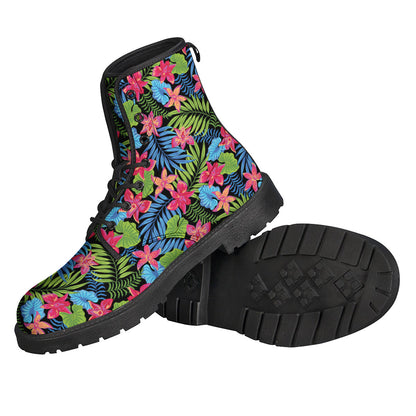 Hawaiian Floral Pattern Print Backpack
