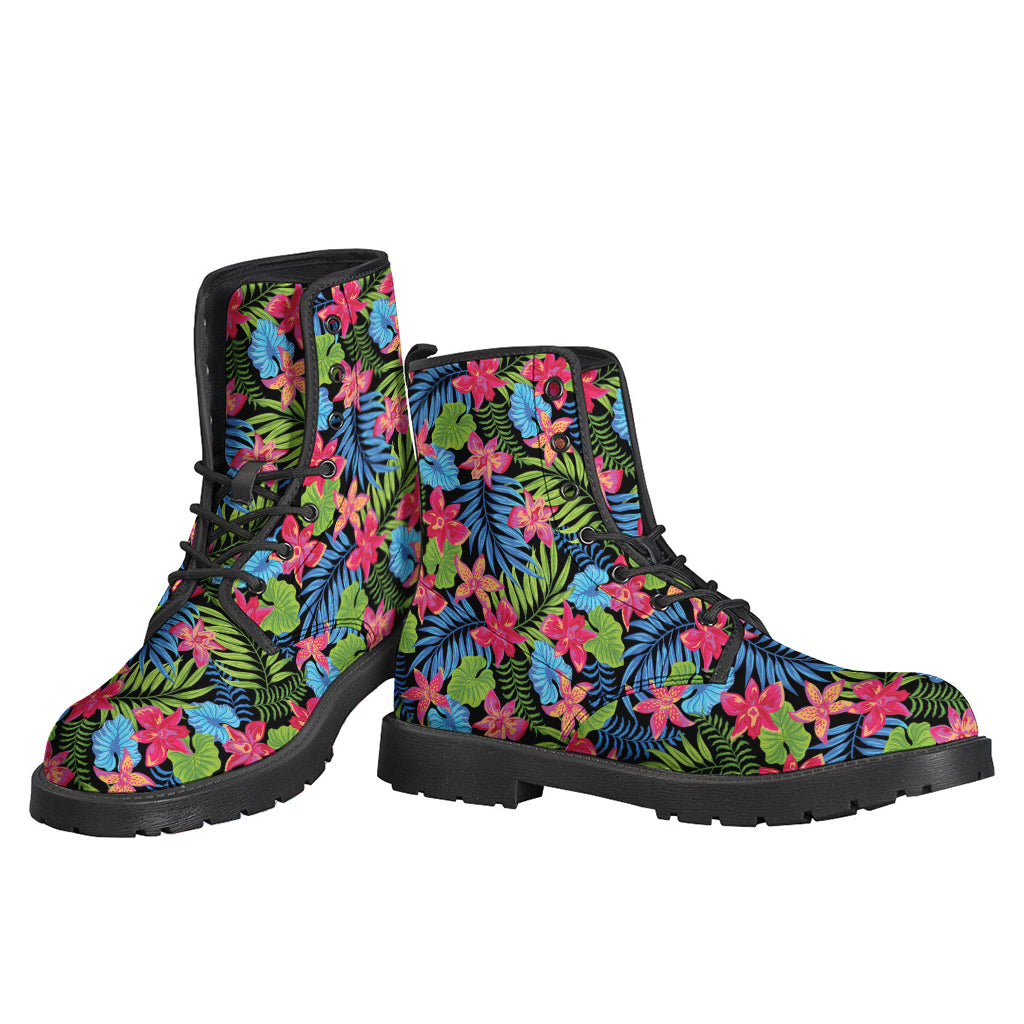 Hawaiian Floral Pattern Print Backpack