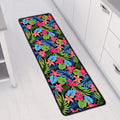 Hawaiian Floral Pattern Print Long Kitchen Mat