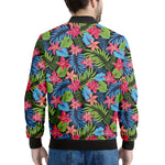 Hawaiian Floral Pattern Print Men's Bomber Jacket