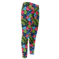 Hawaiian Floral Pattern Print Men's Compression Pants
