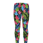 Hawaiian Floral Pattern Print Men's leggings