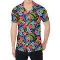 Hawaiian Floral Pattern Print Men's Shirt