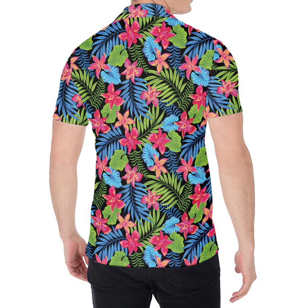 Hawaiian Floral Pattern Print Men's Shirt