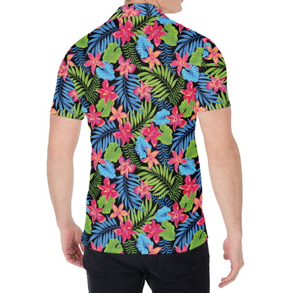 Hawaiian Floral Pattern Print Men's Shirt