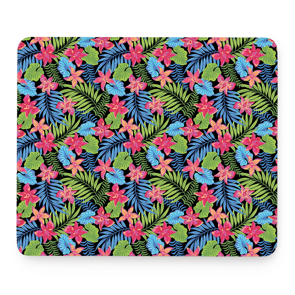 Hawaiian Floral Pattern Print Mouse Pad