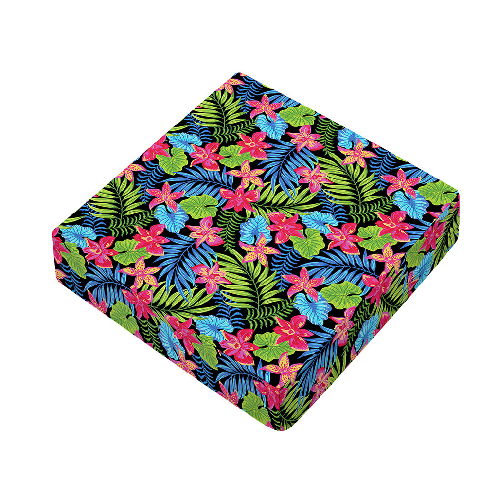 Hawaiian Floral Pattern Print Outdoor Seat Cushion Cover