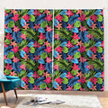 Hawaiian Floral Pattern Print Pencil Pleat Curtains