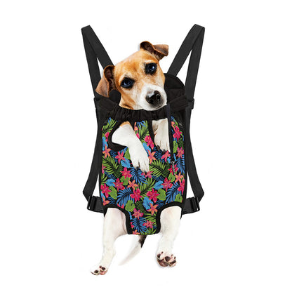 Hawaiian Floral Pattern Print Pet Carrier Backpack