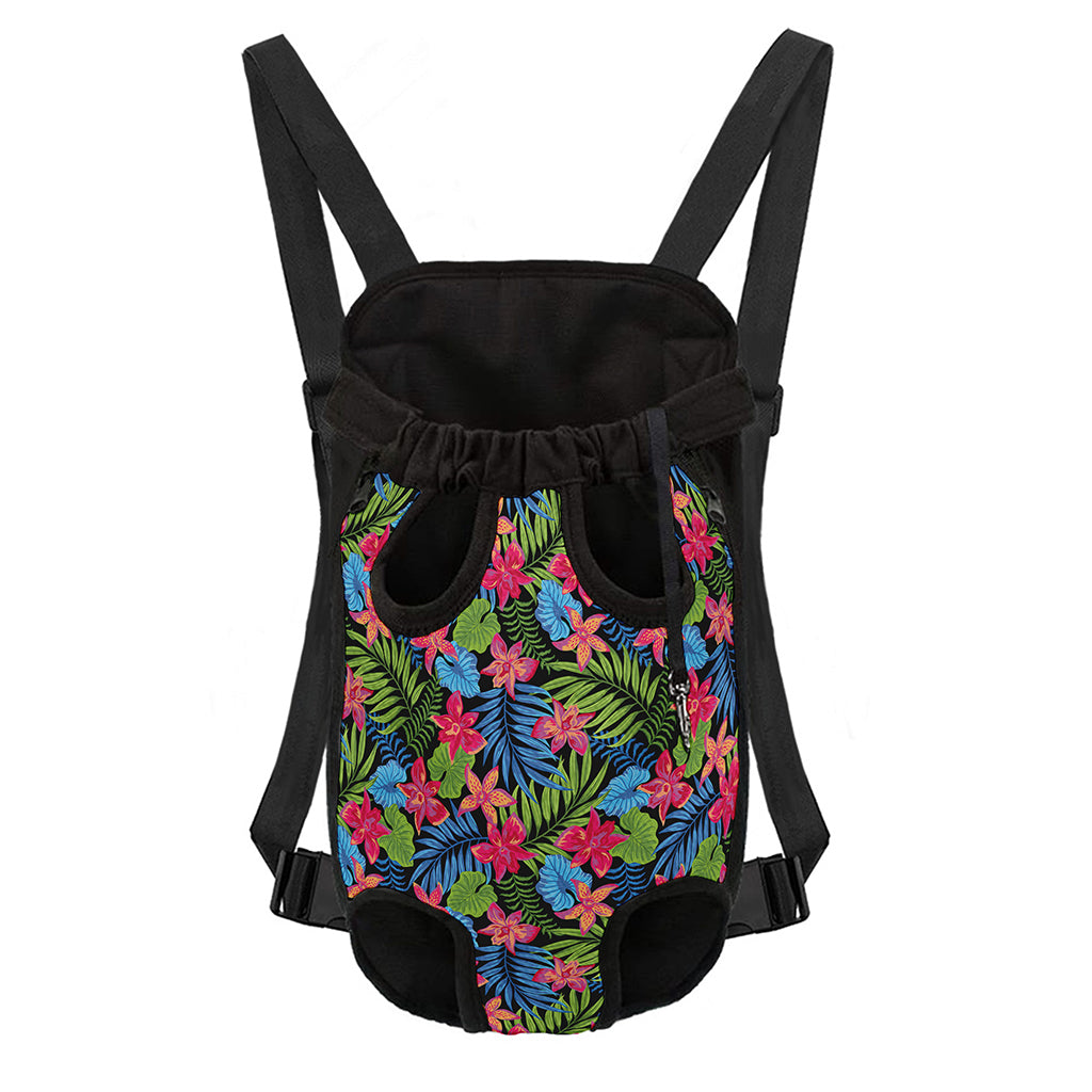 Hawaiian Floral Pattern Print Pet Carrier Backpack