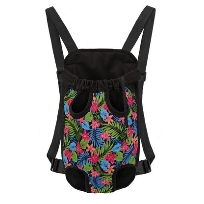 Hawaiian Floral Pattern Print Pet Carrier Backpack