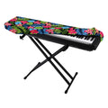 Hawaiian Floral Pattern Print Piano Keyboard Cover