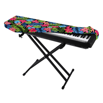 Hawaiian Floral Pattern Print Piano Keyboard Cover