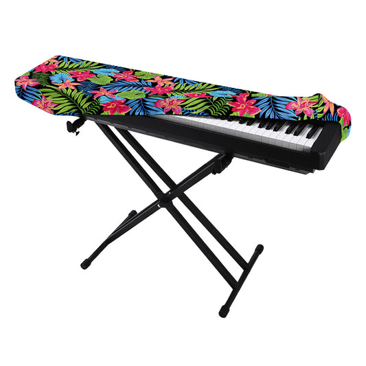 Hawaiian Floral Pattern Print Piano Keyboard Cover